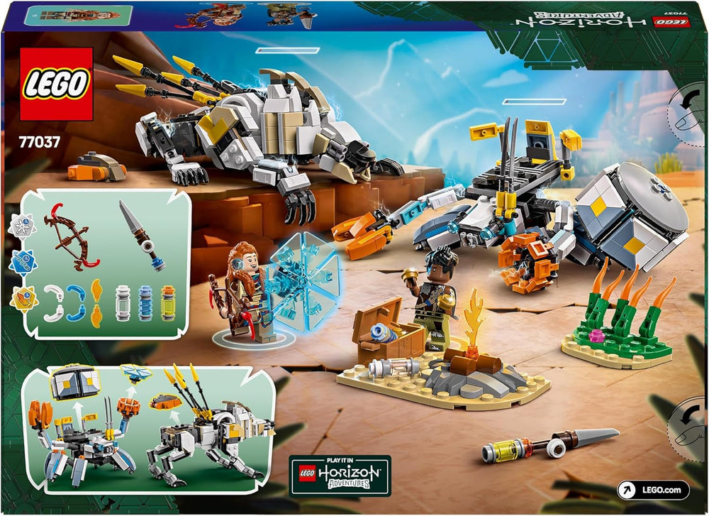 LEGO Horizon Adventures Aloy and Varl Vs. Armored Walker and Sawtooth, monster car toy and minifigures, collection set for video game fans, boys and girls over 9 years old 77037 Building sets Besuche den LEGO-Store