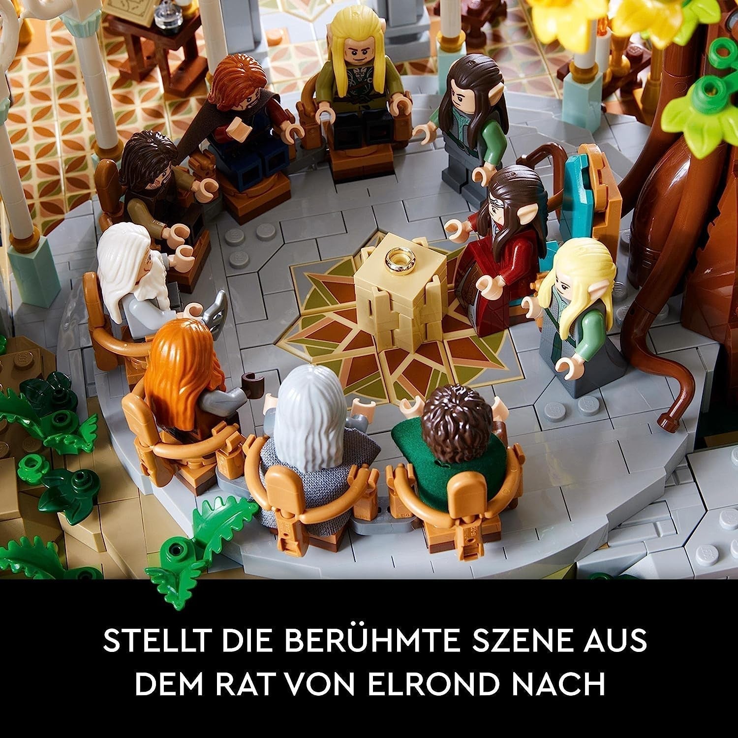 LEGO Icons The Lord Of The Rings: Rivendell - Adult collection and display set with 15 unique minifigures including Gandalf, Legolas, Aragorn and Frodo, exclusively on Amazon - 10316 Building sets Besuche den LEGO-Store