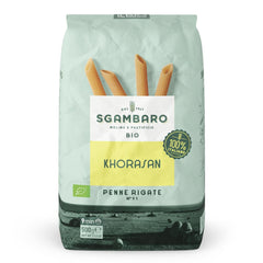 Organic Penne Rigate Pasta N.91 - 500g from Khorasan Wheat - Ancient wheat, rich in protein, 100% cultivated in Italy - Versatile in the kitchen and rich in nutrients