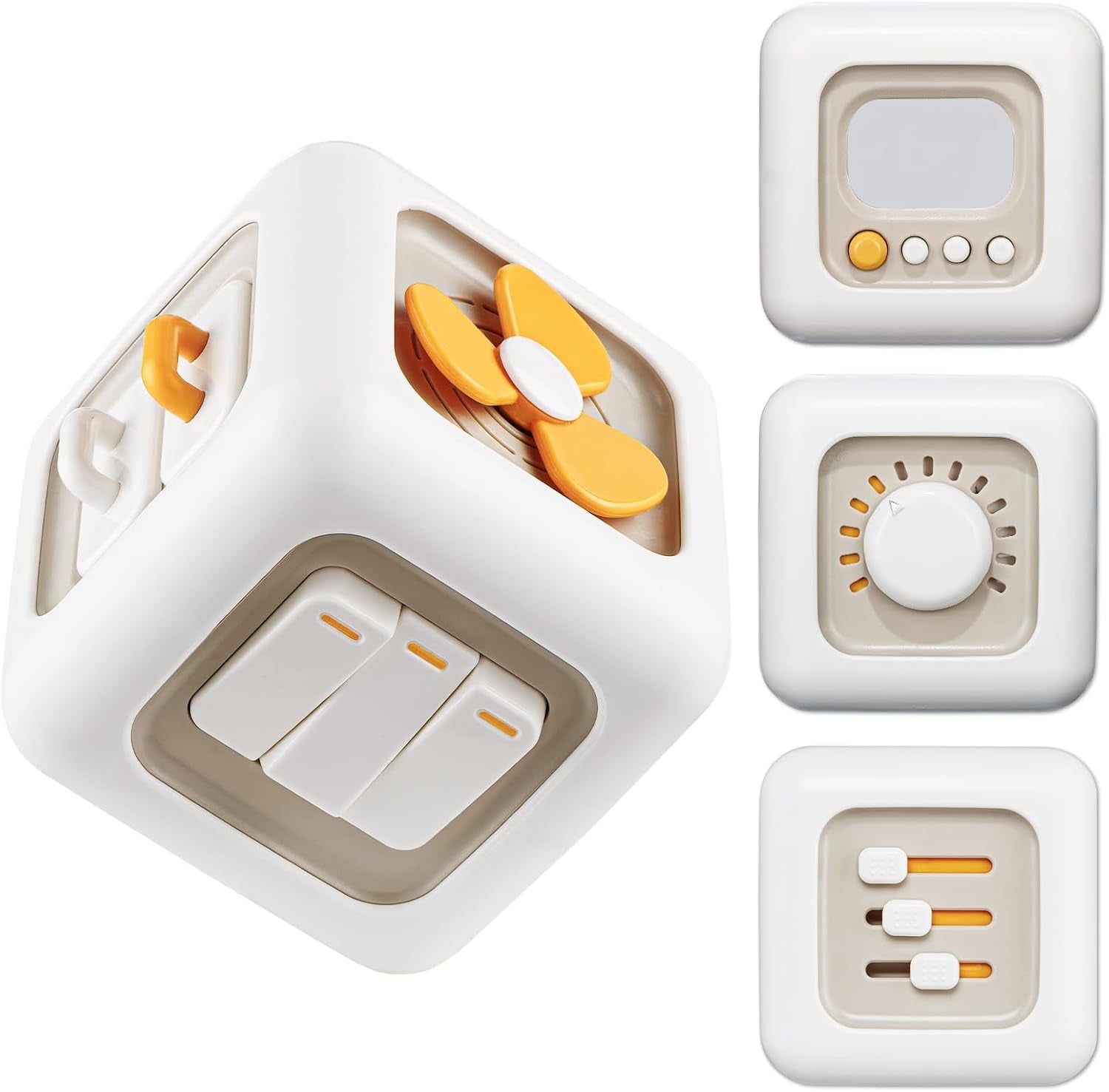 Jucărie senzorială pentru copii mici de 1-3 ani | Jucărie Montessori pentru copii de la 1 an în sus | Jucărie de călătorie pentru bebeluși de 12-18 luni | Cub de activități, cadou de ziua de naștere sau de Crăciun pentru copiii de 1 an