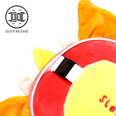 Puckator Relaxeazzz Adoramagics pernă de călătorie rotundă din pluș și mască de ochi cu motiv de dragon - mască de somn din pluș pentru avion - pernă de zbor pentru copii și adulți - mască de somn drăguță Perne calatorie Naty Shop