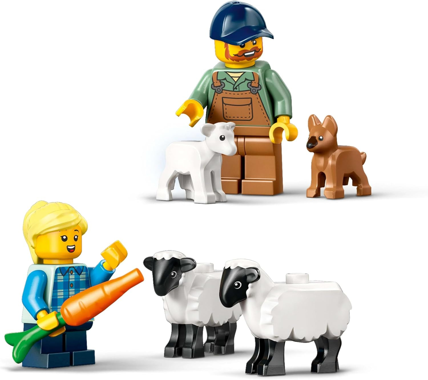 Tractor LEGO City cu remorcă - Jucărie de fermă cu tractor și figuri de animale - seturi de joacă Montessori pentru băieți și fete de la 4 ani - cadou cu 2 minifigurine 60461 Seturi de constructie Besuche den LEGO-Store