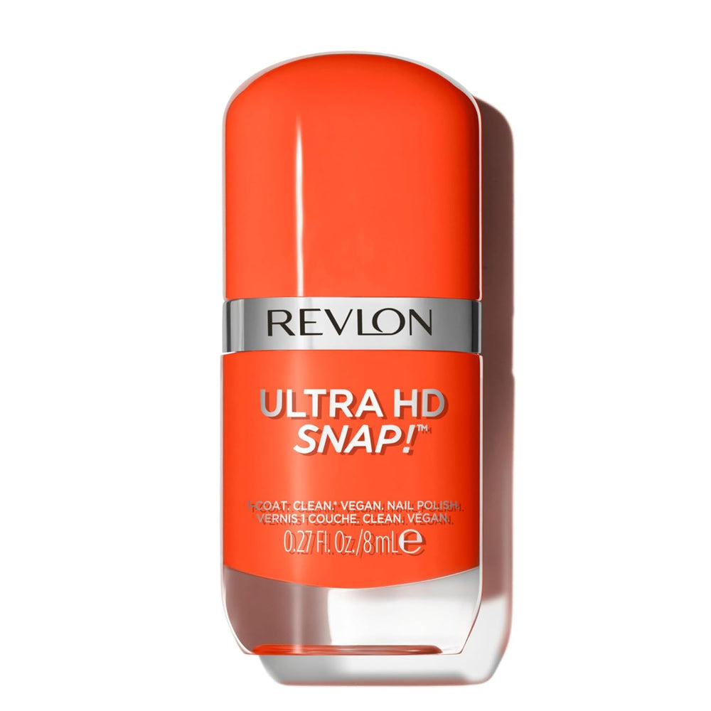 Revlon Ultra HD Snap Nail Polish Long Lasting Vegan Formula Quick Dry One Coat Full Coverage Color (8ml) Hot Stuff (007) Unisex