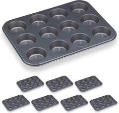 Relaxdays Muffinform, 2Er Set, 12Er Muffinbleche, Antihaftbeschichte, Carbonstahl, Muffins & Cupcakes, Ø 6.5 Cm, Wheat, 10030825 Molds and baking trays Naty Shop 2