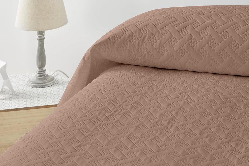 LISO - Bedspread for 105 Cm - Bouti Bed Bedspread - Spring and Summer - 200X260 Cm - Pink Beds and Blankets Besuche den Degrees home-Store Brown Bed 150 Cm