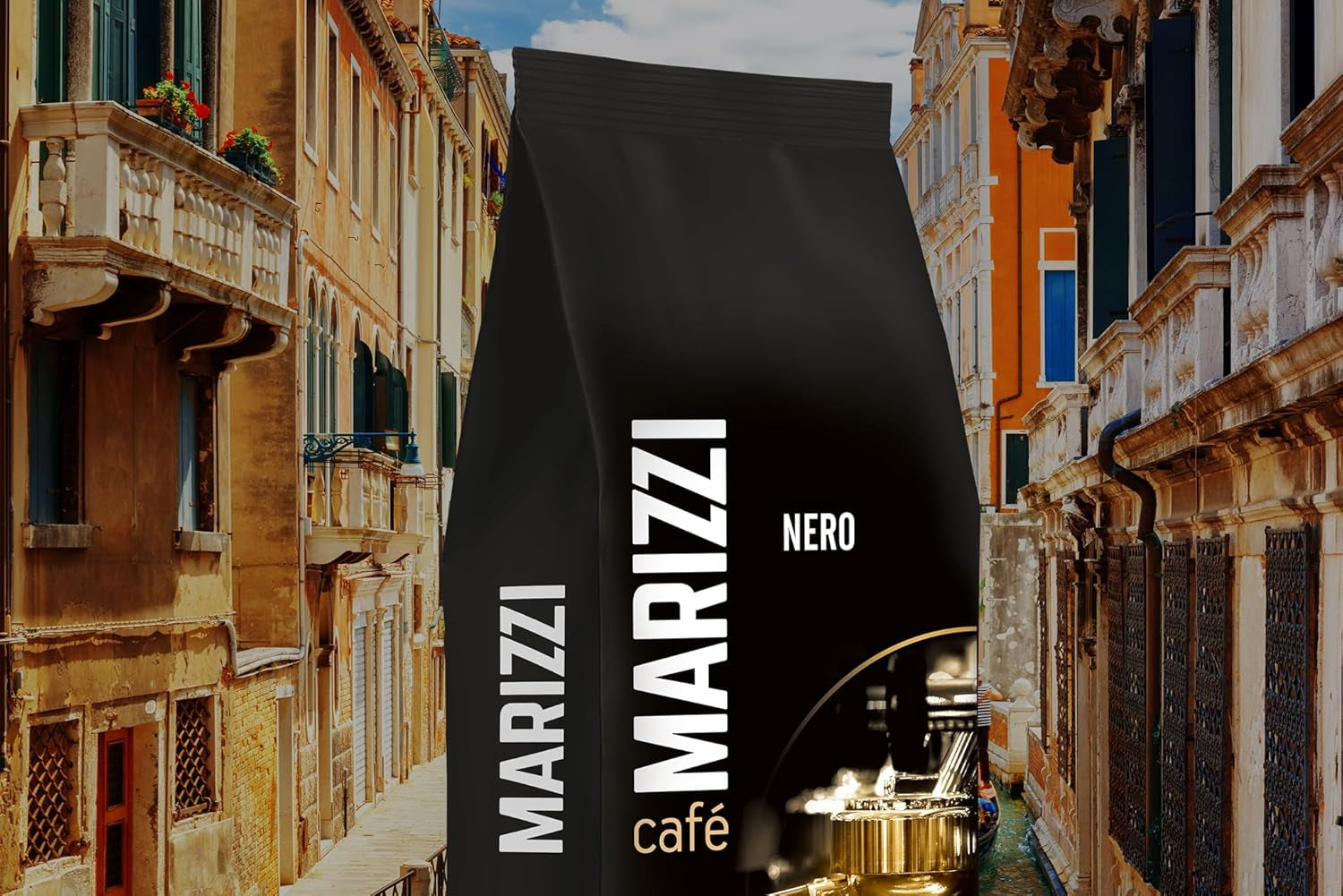 MARIZZI - Nero - 100% Arabika, Ganze Kaffeebohnen - 1kg, Frisch, Dunkel Geröstet, Nussiger Nachgeschmack, Ideal Für Gastronomie, Büro & Zuhause, Italienischer Kaffeegenuss, Aus Besten Ernte Amerikas