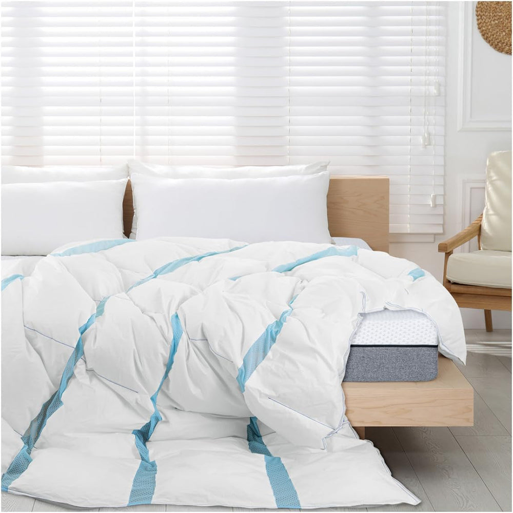 Genius Eazzzy Climate Comfort Quilt 155 X 220 Cm, Fiber-tight, Lightweight quilt for all seasons, Breathable quilt, Pleasant temperature for sleep, Quilt for all seasons Quilts and quilts Naty Shop