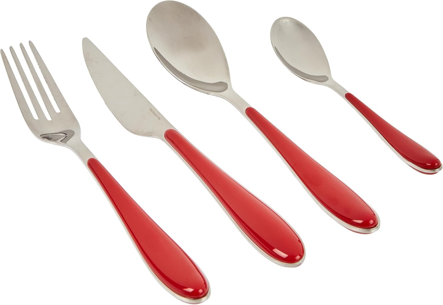 Bugatti Gioia cutlery set, 24 pieces, red Kitchen Naty Shop