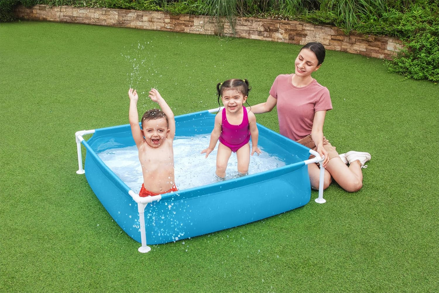 Bestway My First Frame pool 122 x 122 x 30.5 cm, blue, rectangular