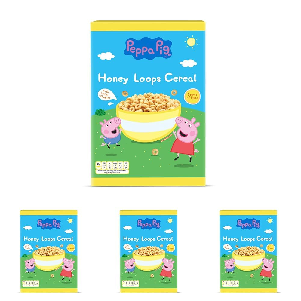 Hot Wheels Honey Loops Crunchy Whole Grain Breakfast Cereal with Added Vitamins, 1 Pack (1 x 375g)