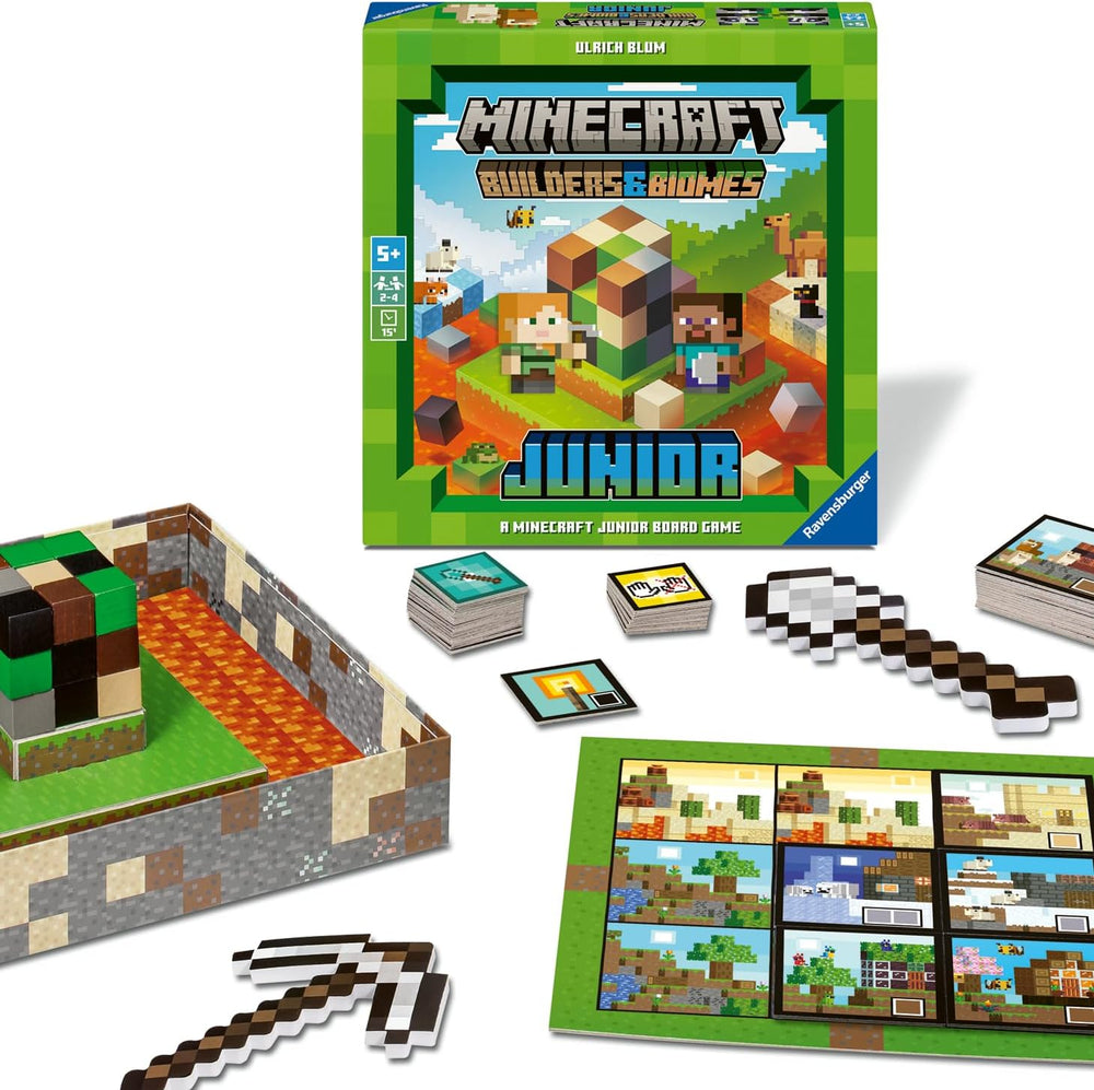 Ravensburger 24615 Minecraft Builders & Biomes Junior - 2-4 player co-op game for ages 5 and up