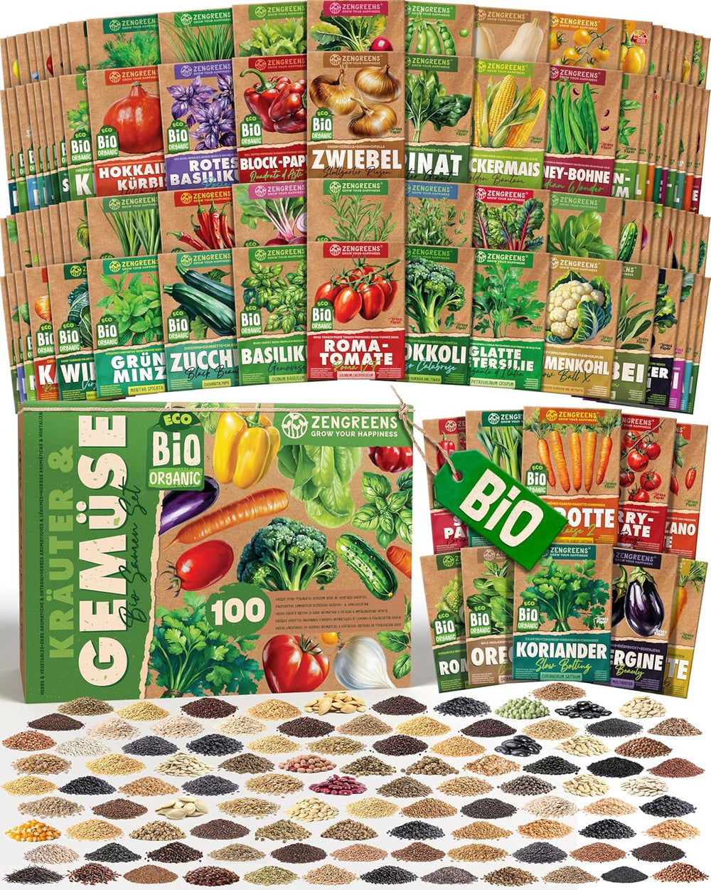 Organic Basil Seeds in a Set of 6 - 6 Basil Seeds for Easy Growing in the Garden, Balcony or Raised Bed - Plant Seeds - Seedlings