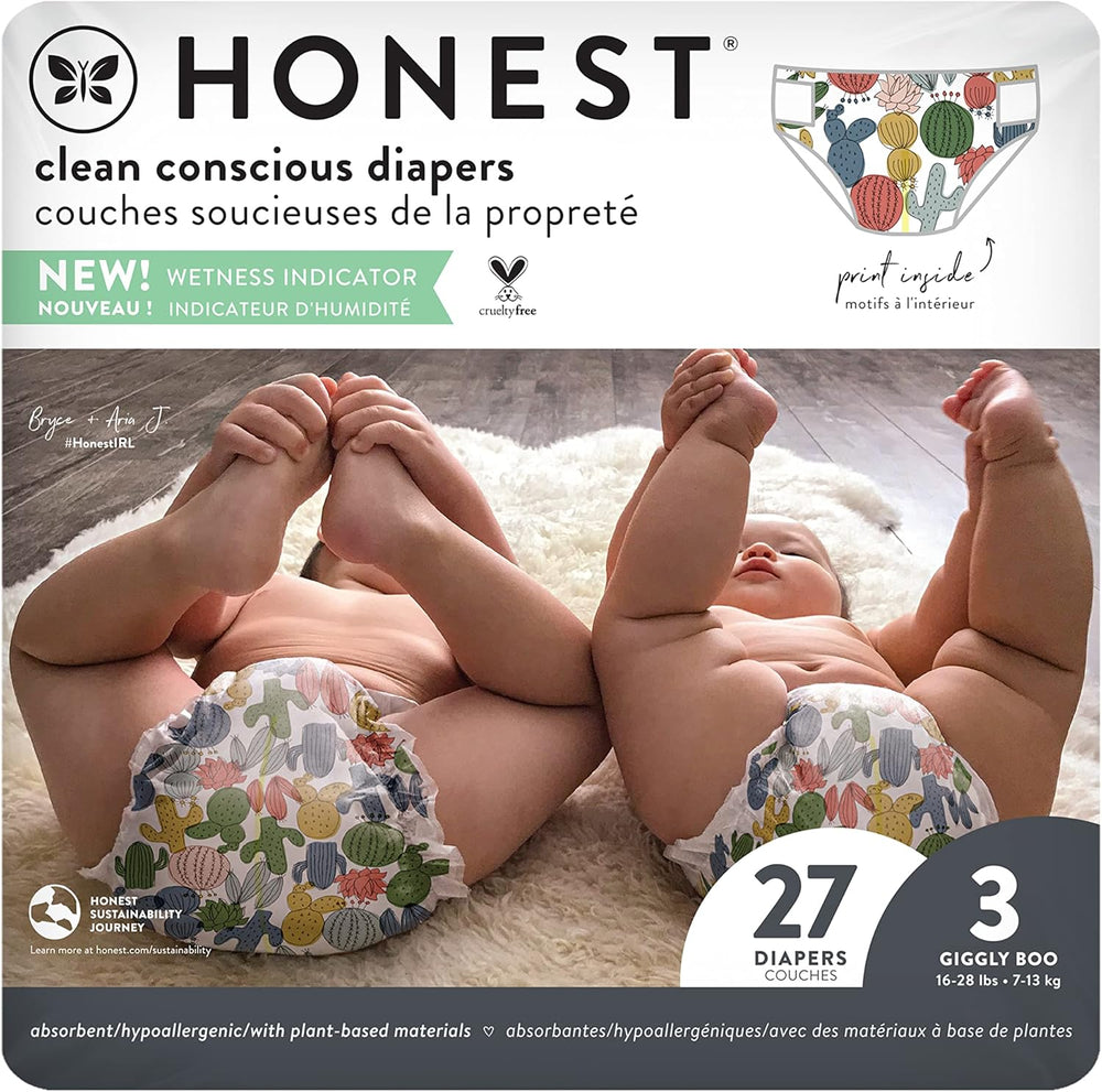 – Eco-friendly and high-quality disposable diapers, Pandas, size 3 (7.3–12.7 kg), 27 pieces