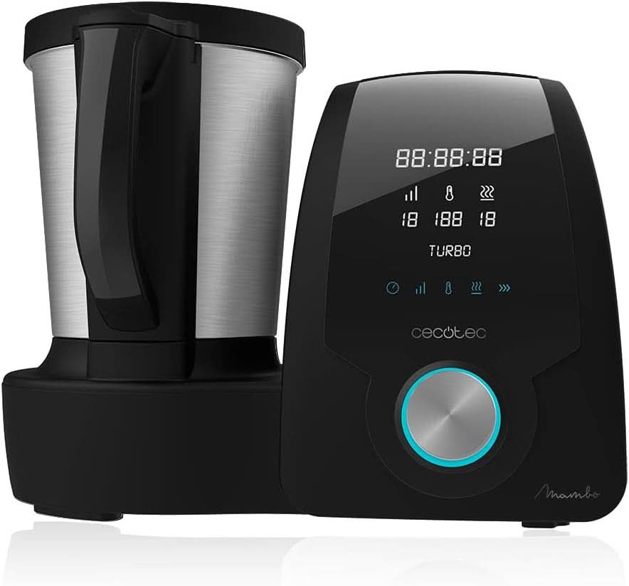 Cecotec Mambo 6090 Multifunktions-Küchenmaschine, 1700 W, 23 Funktionen, Krug Mit Fassungsvermögen 3.3 L, 3 Teller Gleichzeit, 10 Geschwindigkeitsstufen, Timer Kitchen Robots and Mixers Naty Shop