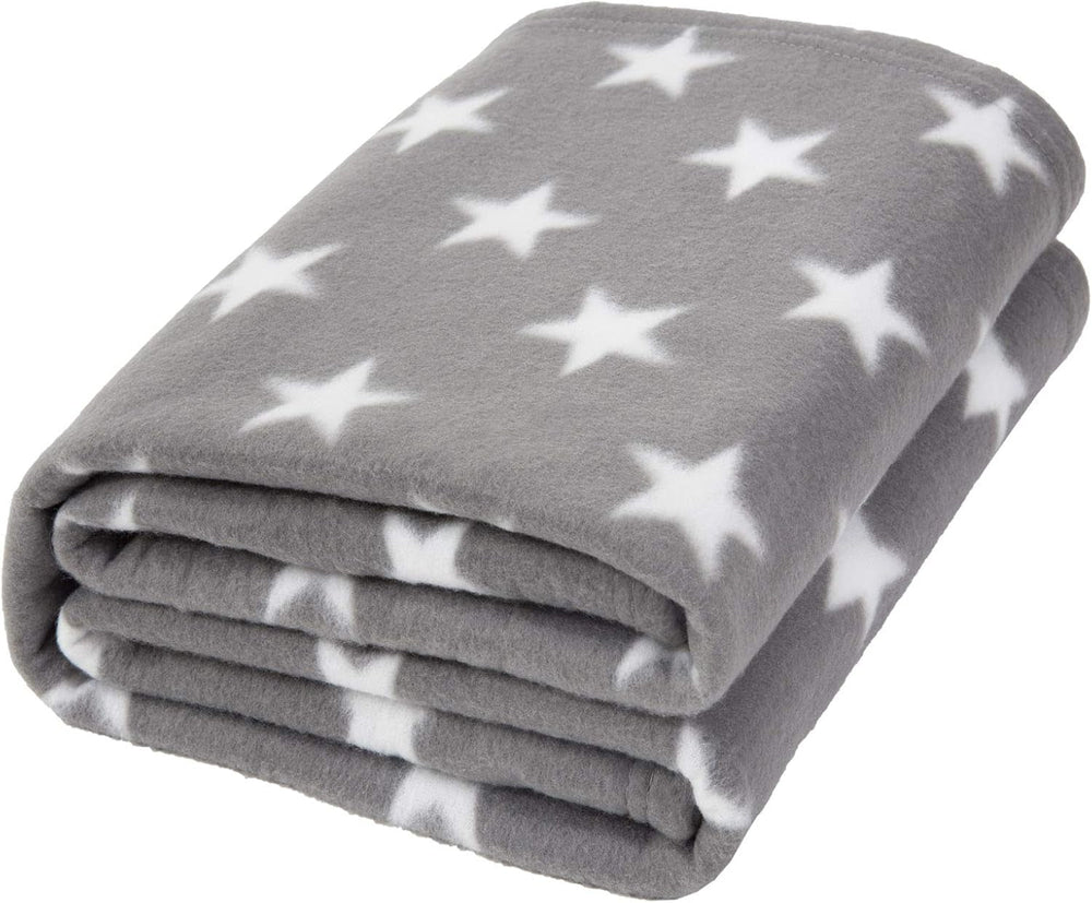 DREAMSCENE comfortable blanket fluffy blanket fleece blanket - living room blanket warm winter soft, sofa blanket, sofa blanket, cuddly blanket children, living room & cuddly blankets 120X150Cm, sofa throw blanket gray stars Beds and Blankets Besuche den DREAMSCENE-Store Gray-silver 120 X 150 Cm