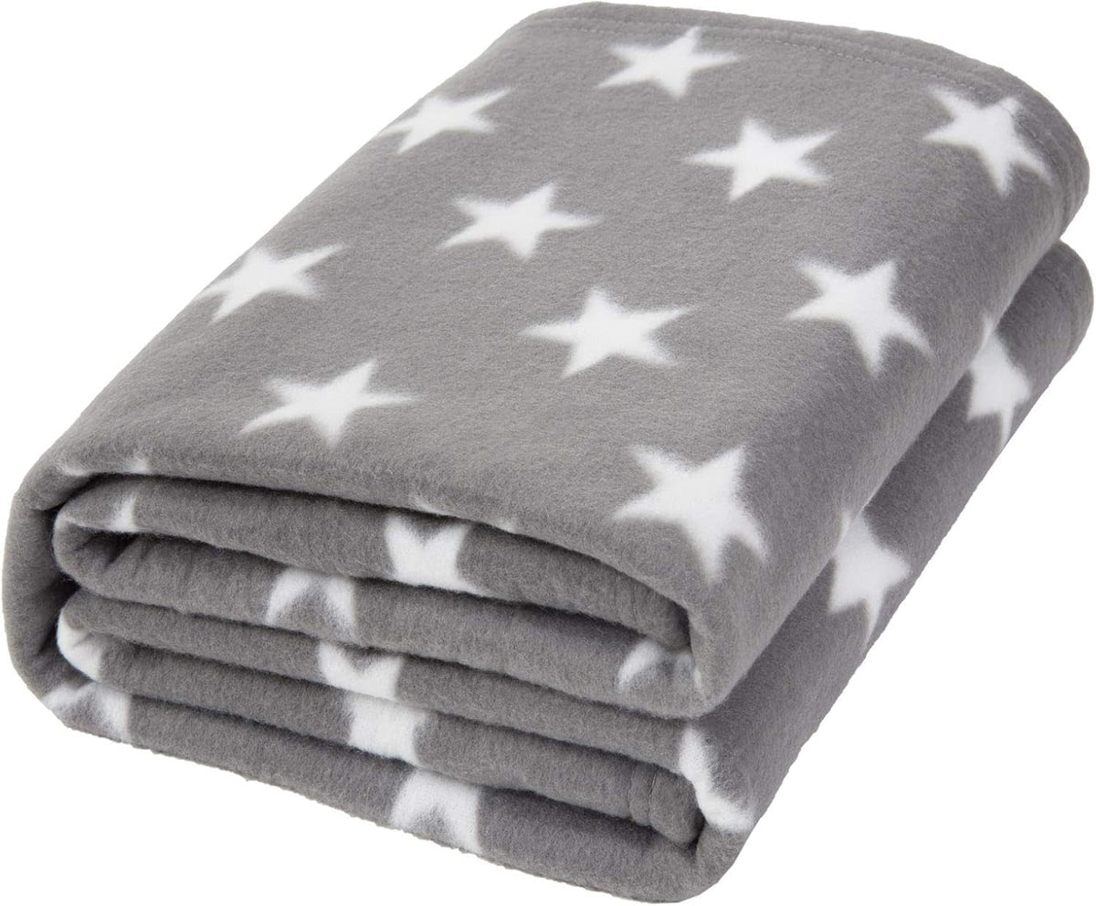 DREAMSCENE comfortable blanket fluffy blanket fleece blanket - living room blanket warm winter soft, sofa blanket, sofa blanket, cuddly blanket children, living room & cuddly blankets 120X150Cm, sofa throw blanket gray stars Beds and Blankets Besuche den DREAMSCENE-Store Gray-silver 120 X 150 Cm