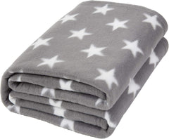 DREAMSCENE comfortable blanket fluffy blanket fleece blanket - living room blanket warm winter soft, sofa blanket, sofa blanket, cuddly blanket children, living room & cuddly blankets 120X150Cm, sofa throw blanket gray stars Beds and Blankets Besuche den DREAMSCENE-Store Gray-silver 120 X 150 Cm
