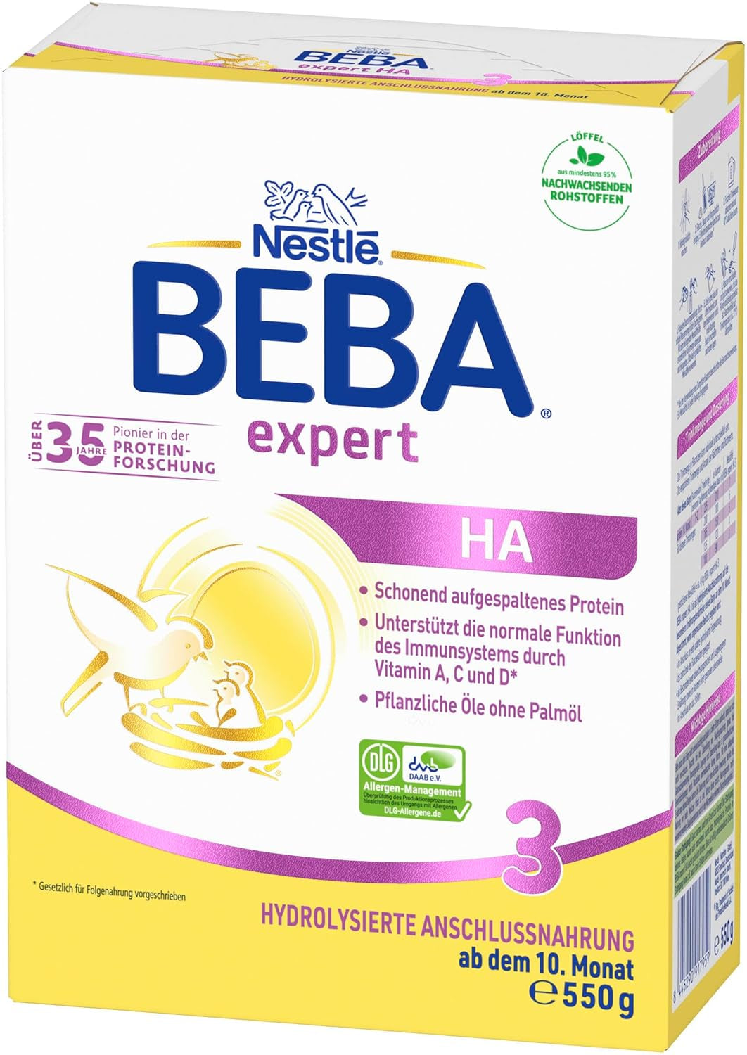BEBA expert HA 3 Hydrolyzed continuation formula, from 10 months, 1 pack (1 x 550 g)