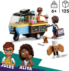LEGO Friends Rolling Café Small Baking Toy for Kids, Gift for Girls and Boys 6 Years Old, Educational Toy with Aliya, Jules and Aira the Dog 42606 Building Sets Beuche den LEGO-Store