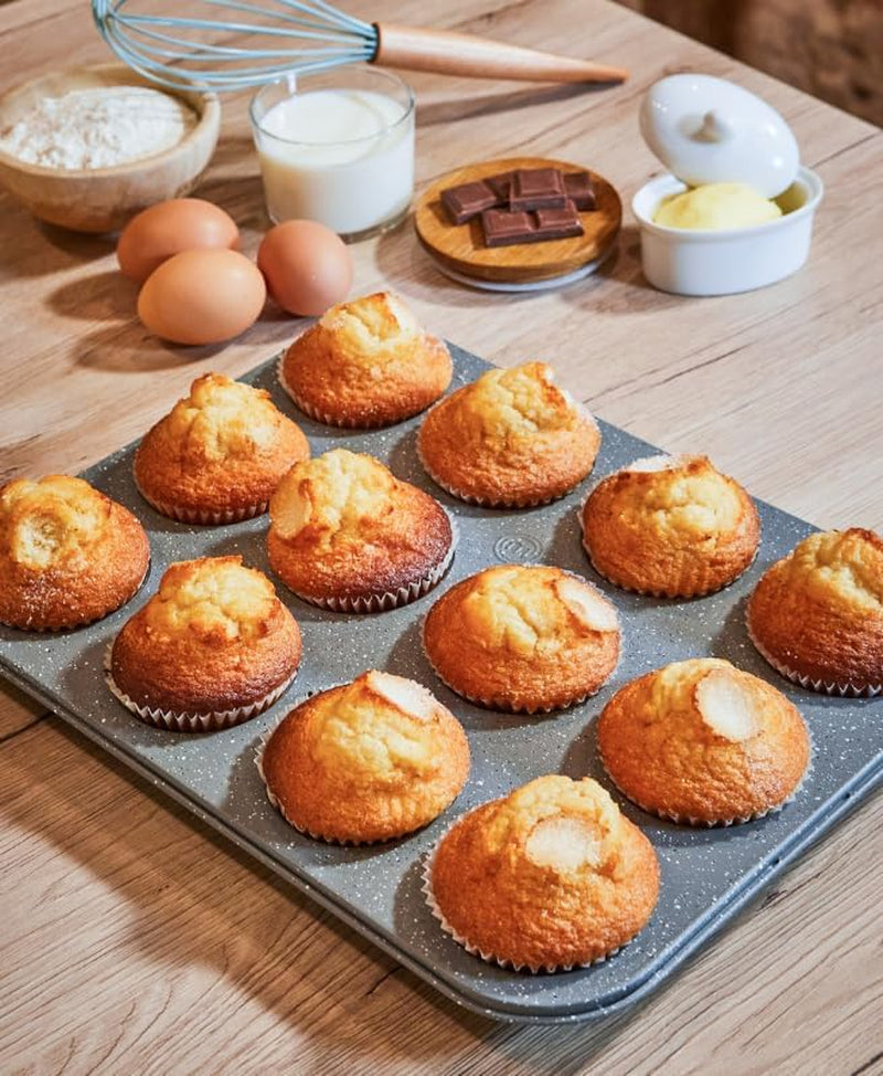 Masterchef MCA-MUF Muffinform Für 12 Cupcakes Muffinblech Aus Karbonstahl, Stainless Steel, Stahl Molds and baking trays Naty Shop
