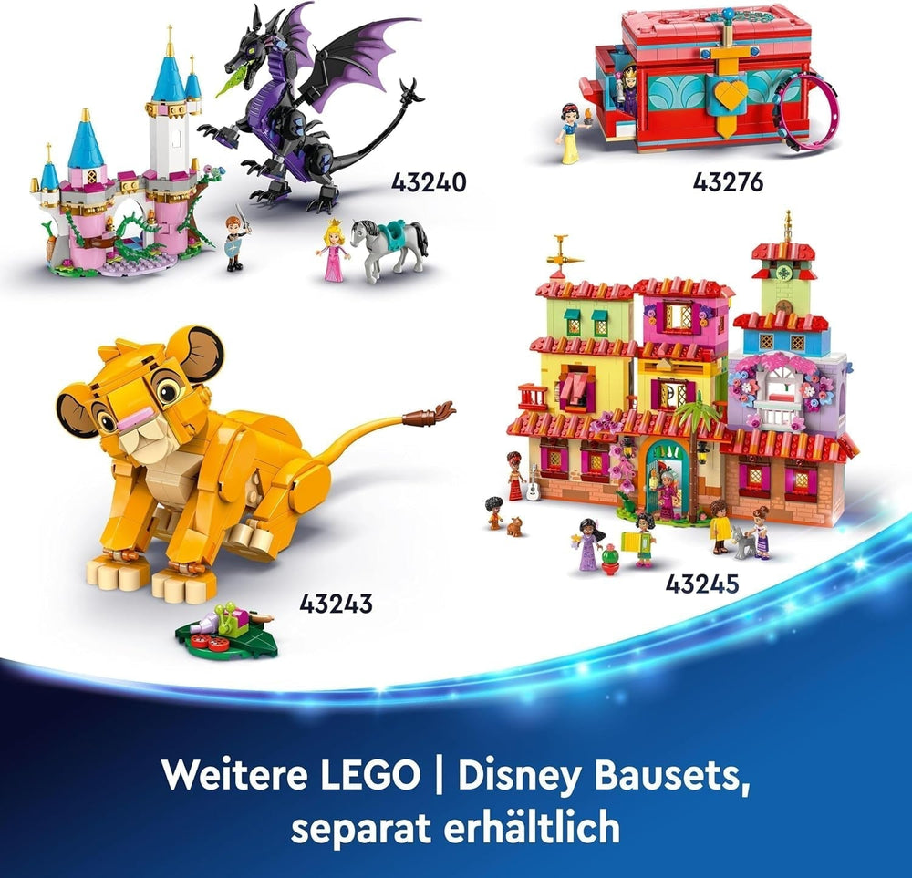 LEGO Ç€ Disney Simba, the lion king's cub, building toy for children, fantasy Playset with the figure of the lion, cool gift idea for girls and boys from 6 years old, children's toy 43243 Building sets Beuche den LEGO-Store