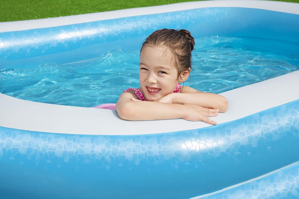 Bestway Family Pool, Rectangular Children's Pool, Easy to Assemble, Color, 262 x 175 x 51 cm
