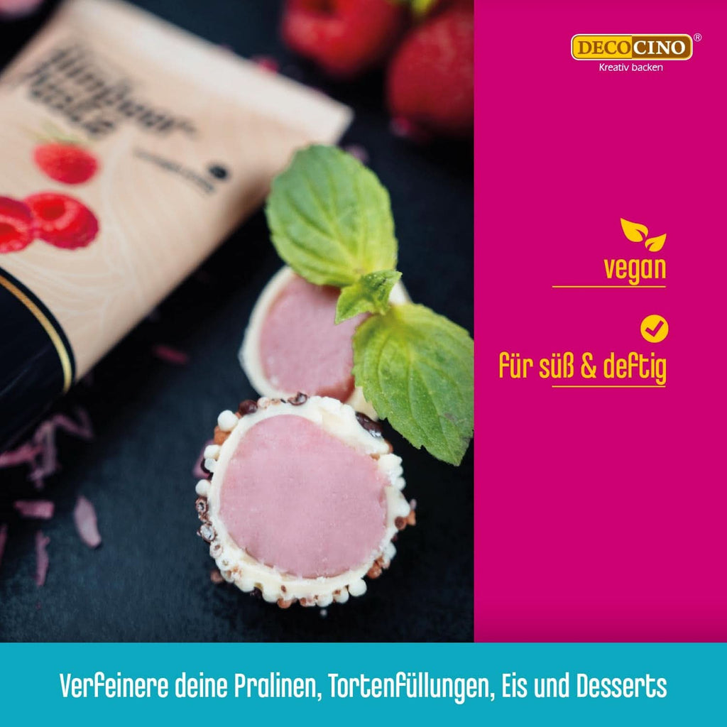 DECOCINO Pastă de zmeură, 50 grame, aromă de copt cu aromă naturală de zmeură, pentru rafinarea ciocolatei, deserturilor și prăjiturilor Glazuri si Decor Naty Shop