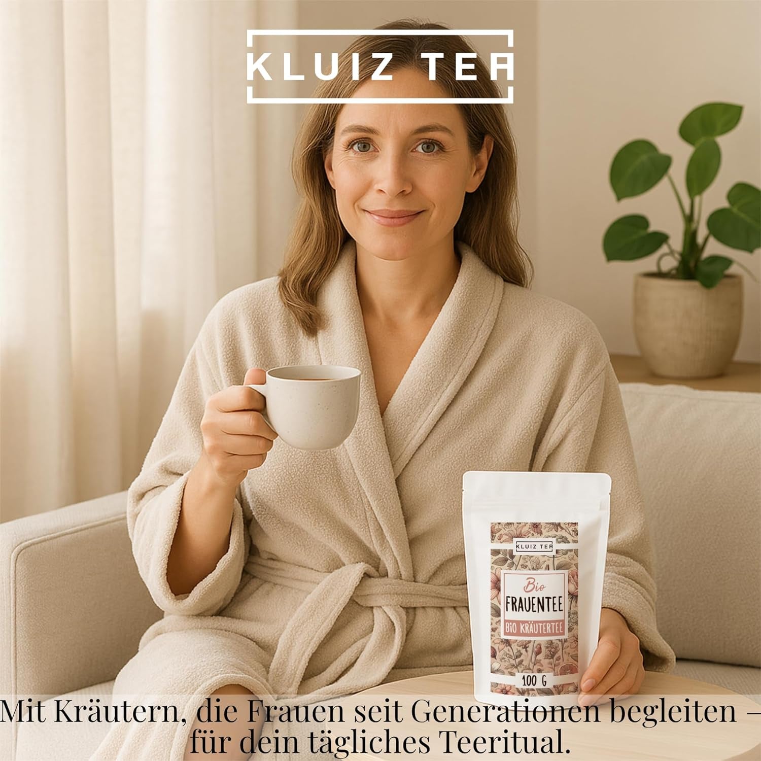 Ceai pentru femei bio vrac - 100 grame I Ceai din plante cu alchemilla, agnocastan, coada șoricelului și alte plante tradiționale I Ceai din plante de la KLUIZ