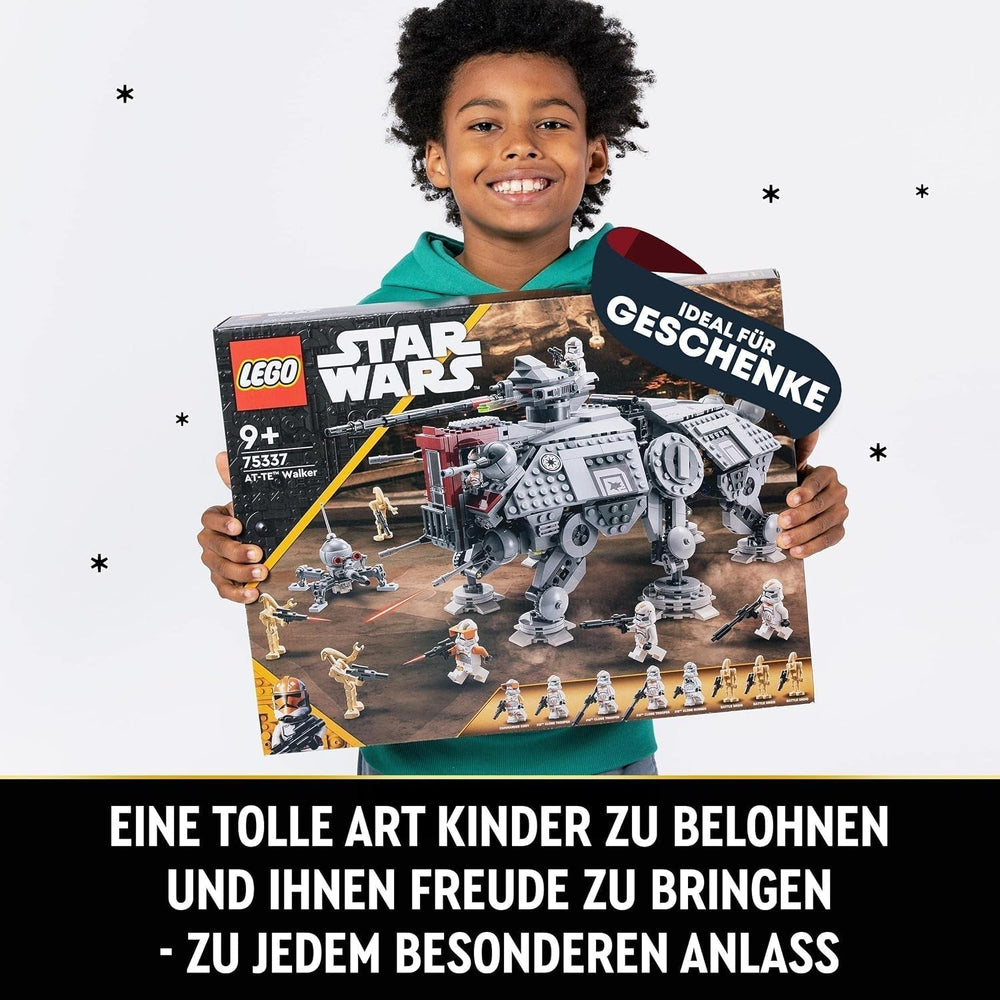 LEGO Star Wars At-Te Walker Mobile Toy Model Minifigure Set Including 3 Clone Troopers, Battle Droids and Dwarf Spider Droid 75337 Building Sets Besuche den LEGO-Store