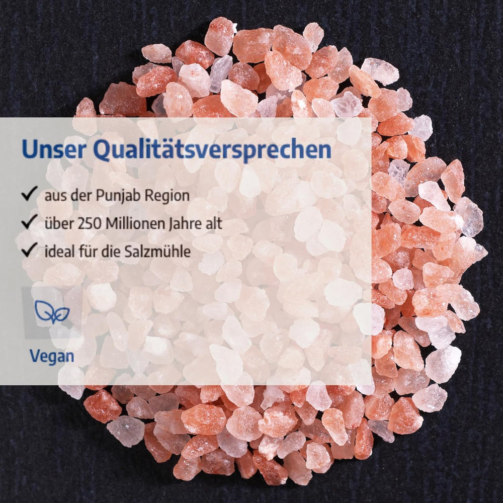 Govinda Kristallsalz - coarse (1kg) | 250 Millionen Jahre alt | Salz aus der Punjab-Region | 100% natural beauty & ohne Zusätze | Ayurvedic | Vegan | Ideal for the salt mill