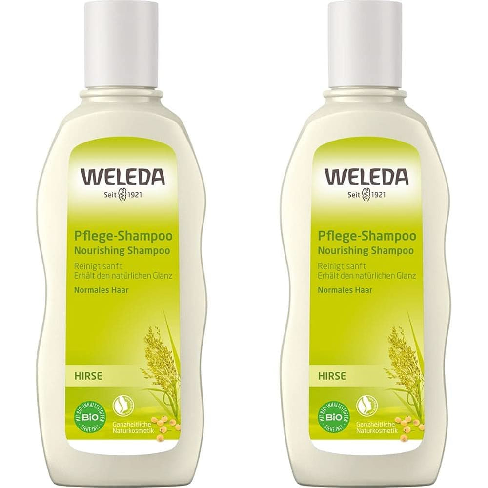 WELEDA Organic Millet Care Shampoo, gentle cleansing, 190 ml Shower and bath Naty Shop 2 x 190 ml Care shampoo