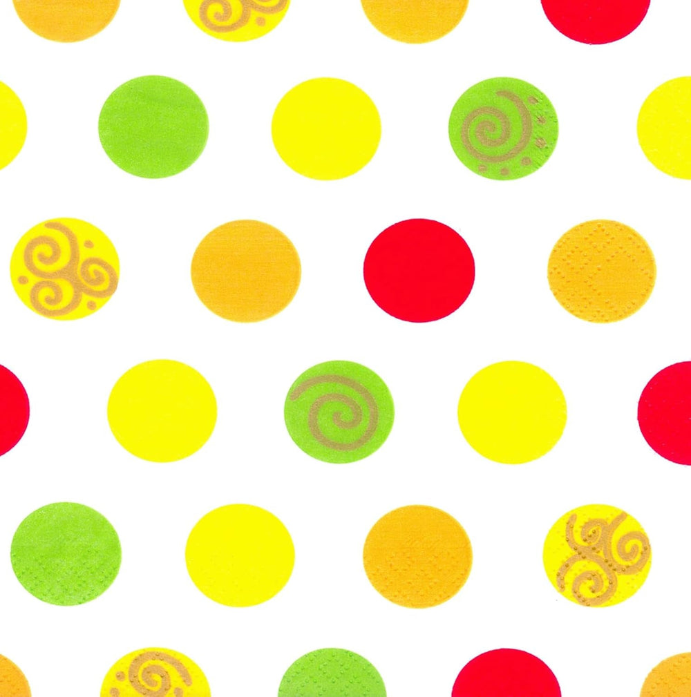 Papstar 11374 Șervețele 1-carton 10 X 20 bucăți, 3 straturi, 1/4-fold, 33 X 33 cm "Bile"