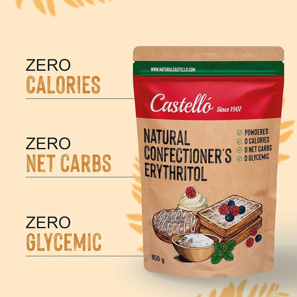 Natural Erythritol - Icing Sugar | 10G = 7G sugar, 850 grams Sweeteners Naty Shop