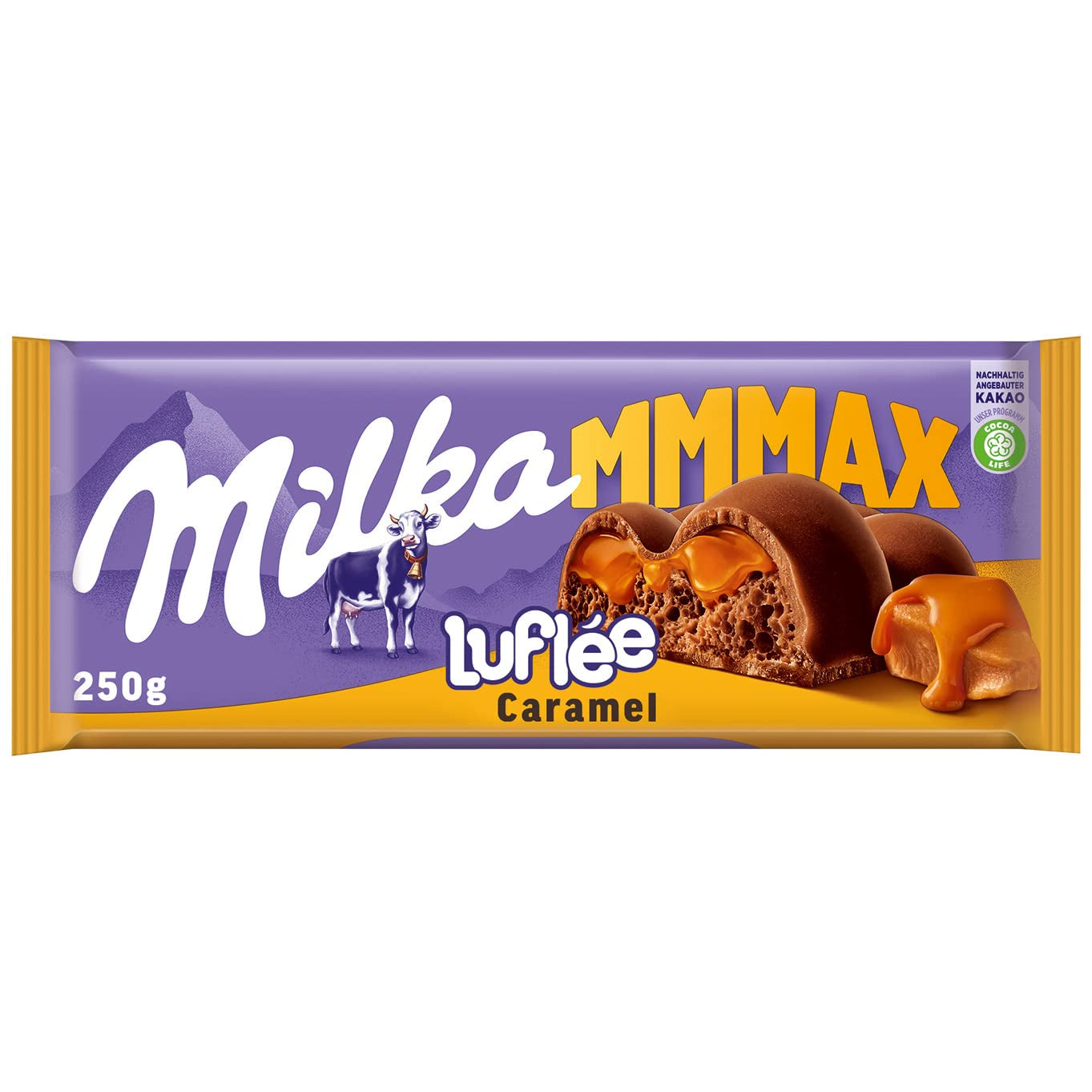 Milka Mmax Triolade – Alpine milk chocolate with white and dark chocolate – 280g