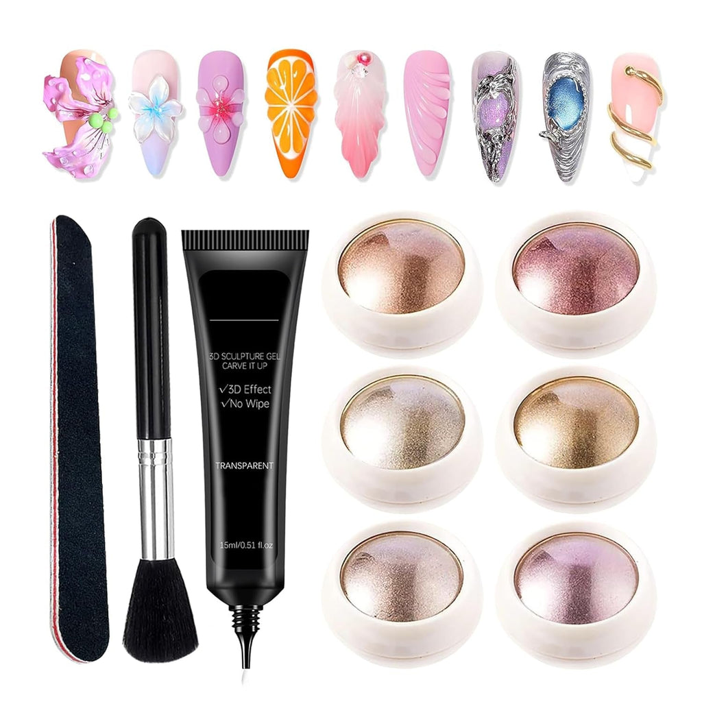 GZSY Nail Art Strasssteine Nagel Perlen Weiß 12Raster Nagel Charms Nageldesign Zubehör Perle Nail Art