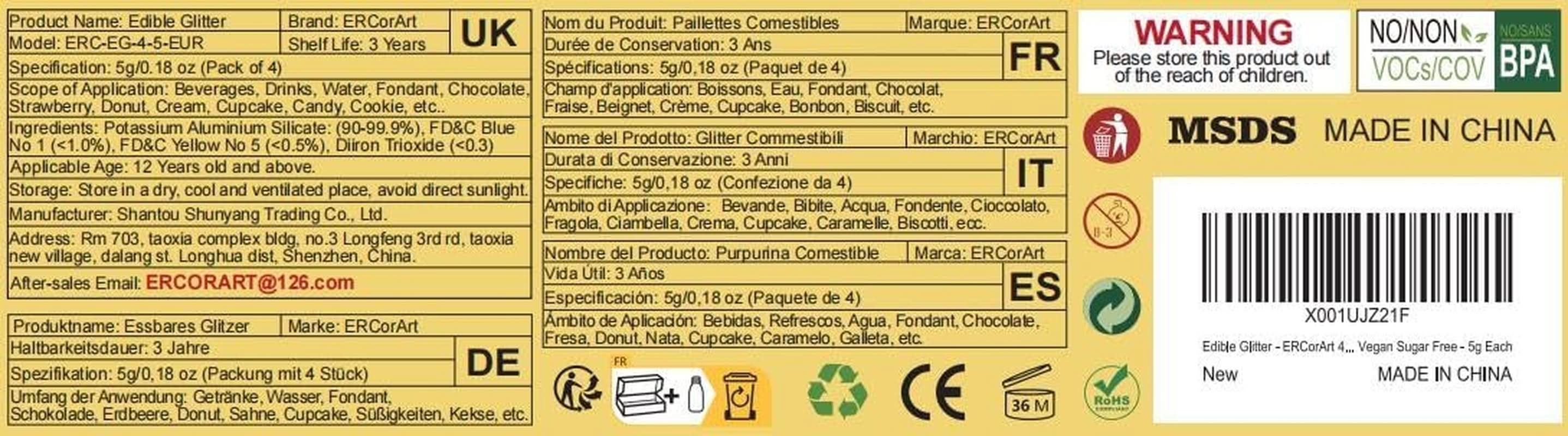 Glitter comestibil, 5 grame Glitter Naty Shop