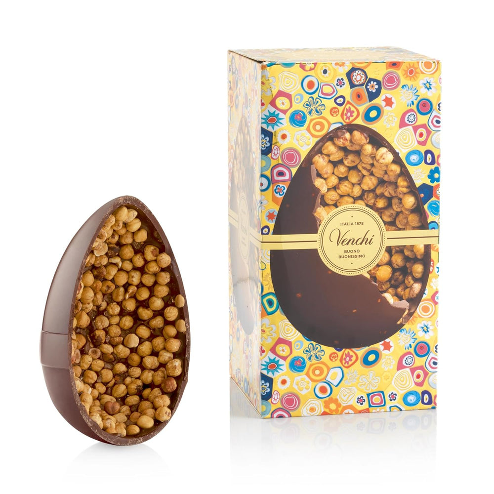 Venchi - Chocolate egg, pistachio flavor, with whole pistachio, with surprise, gluten free, 500g, Easter collection, gift idea