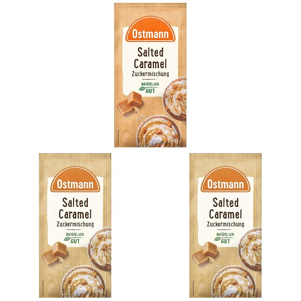 Ostmann Gewürze – Salted Caramel Zuckermischung, süß-salzige Mischung für Kekse, Gebäck und Desserts, 30 g in Bag