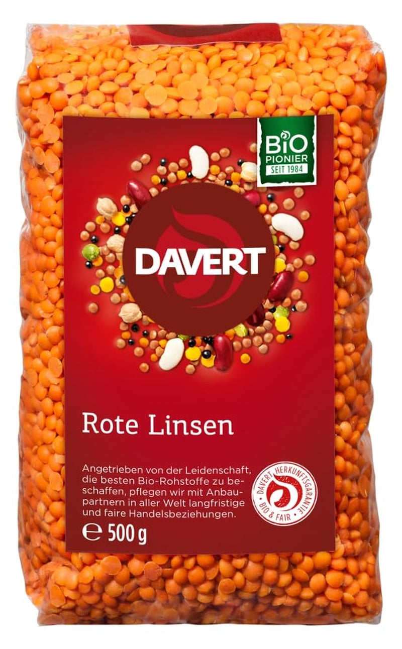 Davert whole red lentils (1 x 500 g) - Bio