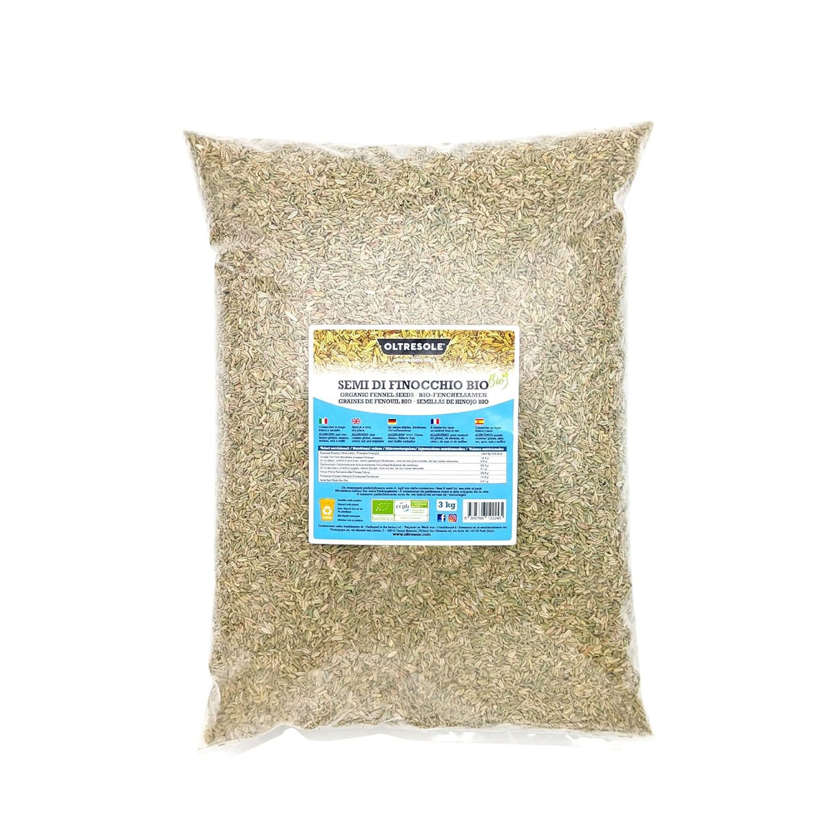 Organic Fennel Seeds 3kg Organic Whole Seeds Ideal for Herbal Digestive Teas and Recipes Perfect for Baking Convenient Size