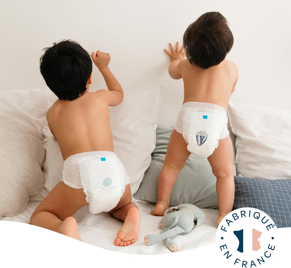 BIOLANE - Short diapers - Size 5 (12-18 kg) - 12 hour tightness - 1 month pack - 120 diapers - ecological