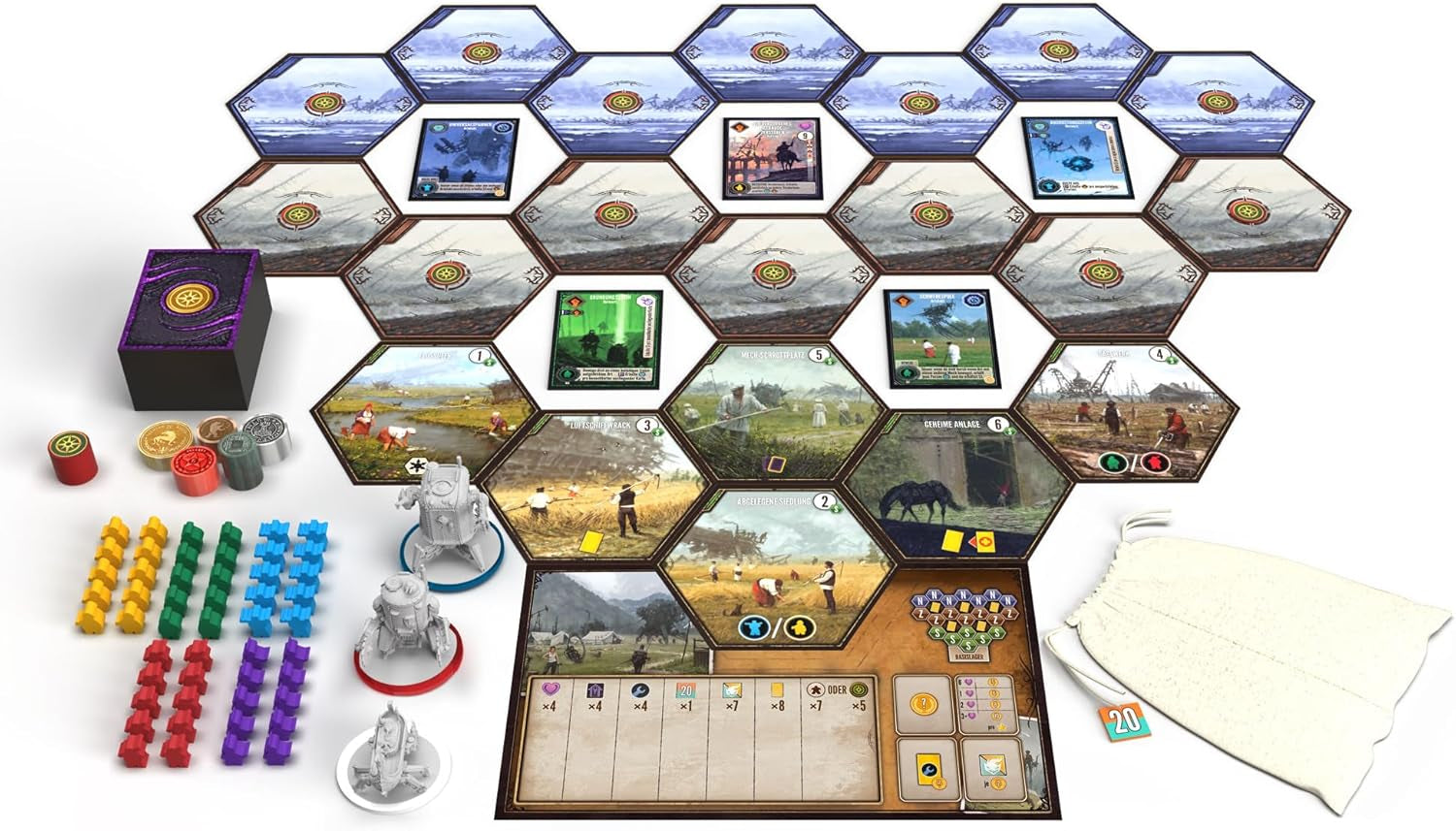 Feuerland Spiele 31025 Expeditions board game, earth tones