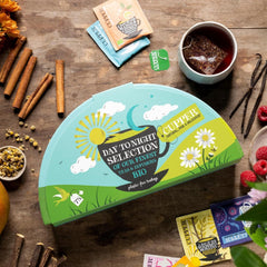 Set cadou cu ceaiuri bio Cupper, 6 sortimente de ceaiuri din plante și fructe pentru întreaga zi, set de ceai, cutie cadou, colecție de ceaiuri bio selectate (1 cutie, 78 pliculețe de ceai)