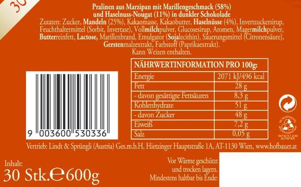 Hofbauer Vienna Sissi Balls Box 600g (30 pcs.)