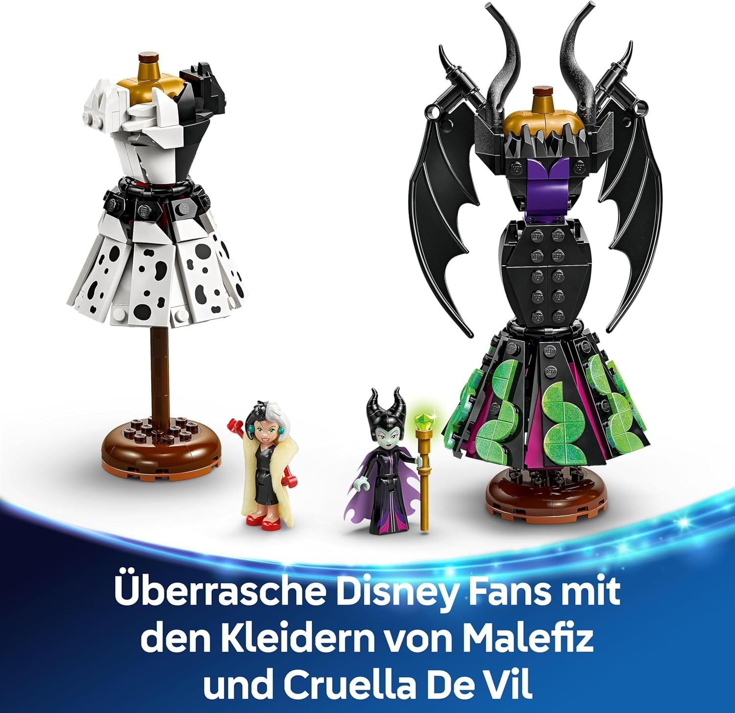 LEGO Ç€ Disney Villains The Dresses Of Maleficent And Cruella De Vil - Toy for boys and girls from 9 years - Incl. 2 Mini Dolls and 2 Animal Figures - Birthday Gift for Fans 43262 Building Sets Besuche den LEGO-Store