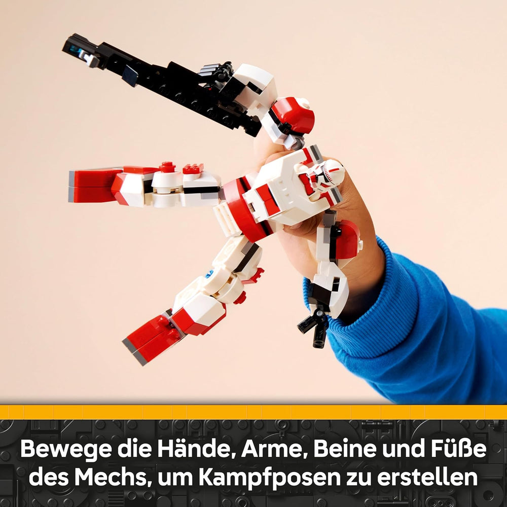LEGO Star Wars 75448 Klon-Schocktruppen Mech - Bewegeliche Actionfigur mit Blastergewehr & Minifigur - Modellbau für Kinder - Geschenk für Jungen ab 6 Jahren & Star-Wars-Fans