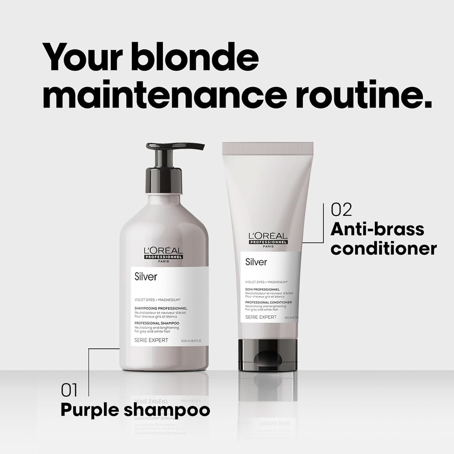 L’Oréal Professionnel Serie Expert Silver, Shampoo, 500 ml Duș și baie Naty Shop