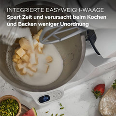 Kenwood Titanium Chef Baker KVC65.001WH, Küchenmaschine Mit Integrierter Waage, 1200 Watt, Inkl. 3-Teiligem Patisserie-Set, Spatula & Spritzschutz, Weiß Mother and Child Naty Shop