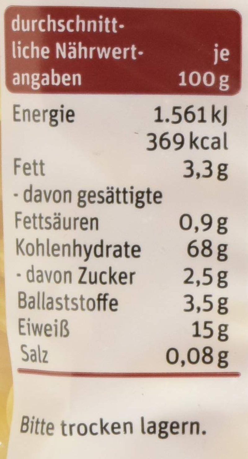 tegut... Noodles with egg, corkscrew, 1 x 500 g