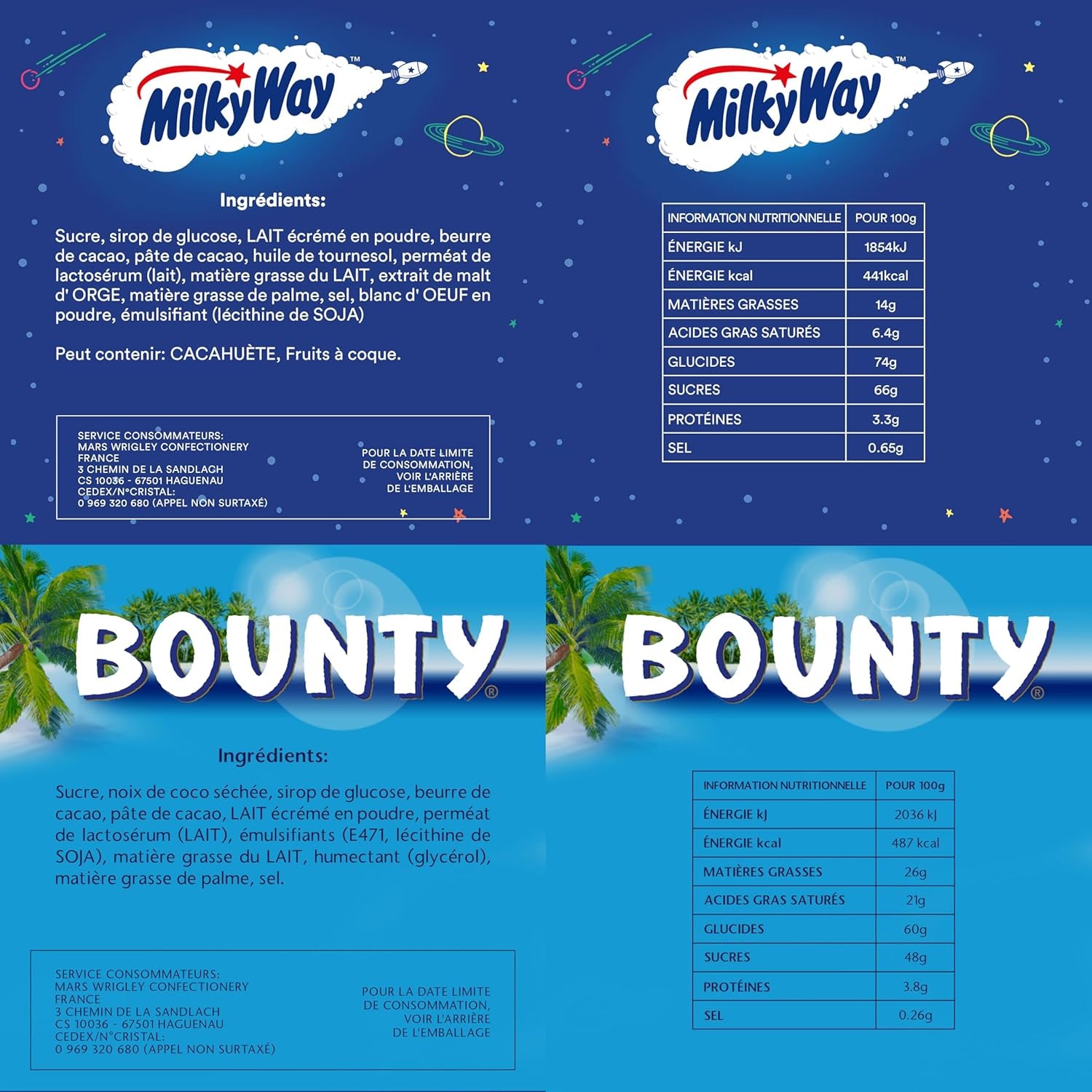 Mixed Minis, Snickers, Bounty, Twix, Milky Way, Chocolate Bulk Pack, One Pack (1 x 400g) (Pack of 5)